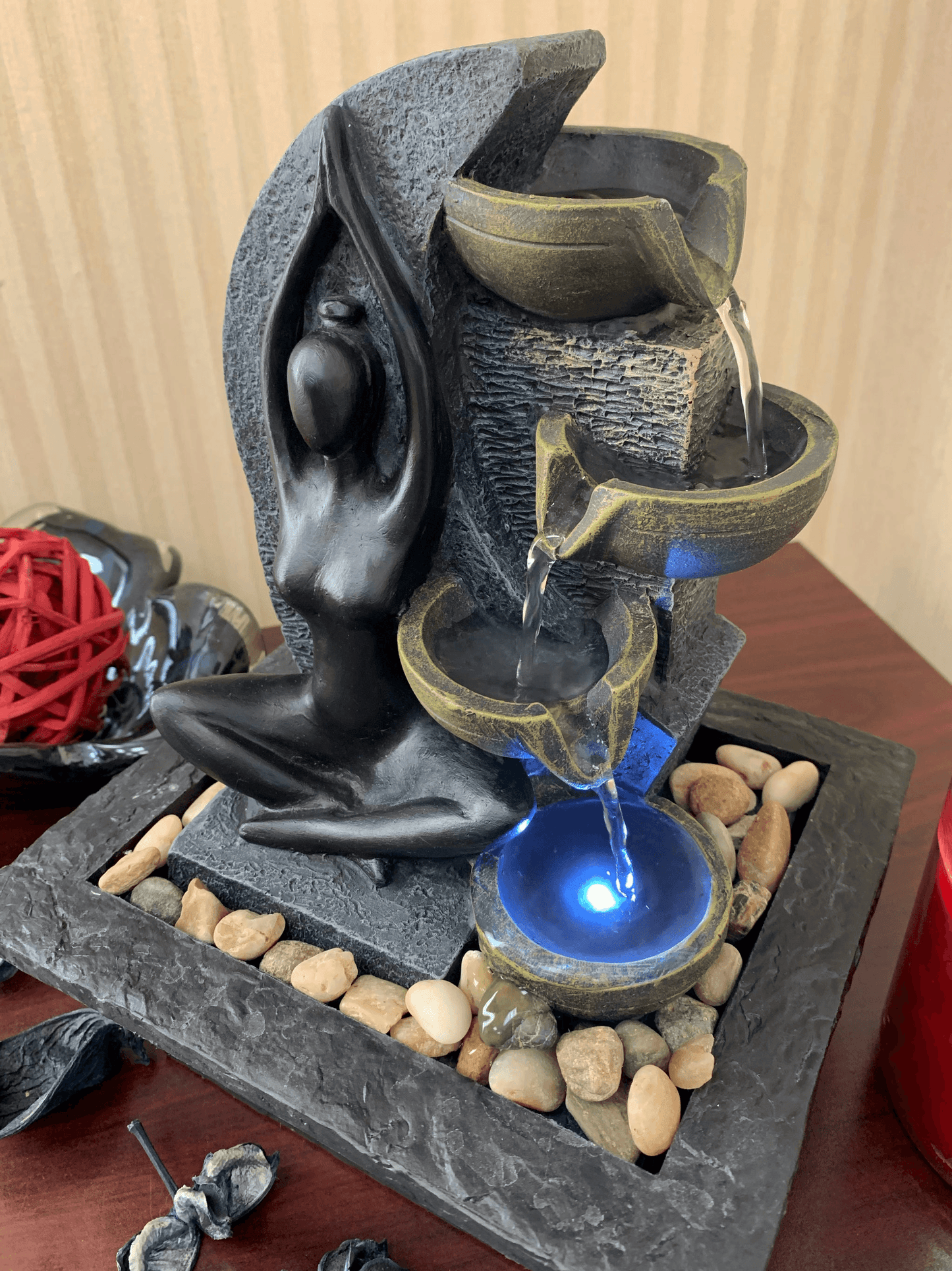 Felicity Tabletop Meditation Fountain With Led Light
