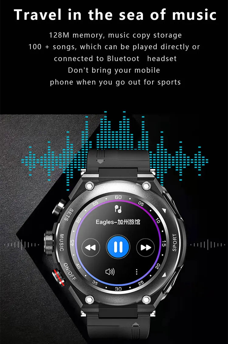 T92 Smart Watch with Earbuds 2-in-1 Music Player Heart Rate & Blood Pressure Monitor Waterproof IP67 Answer Calls with Earphones