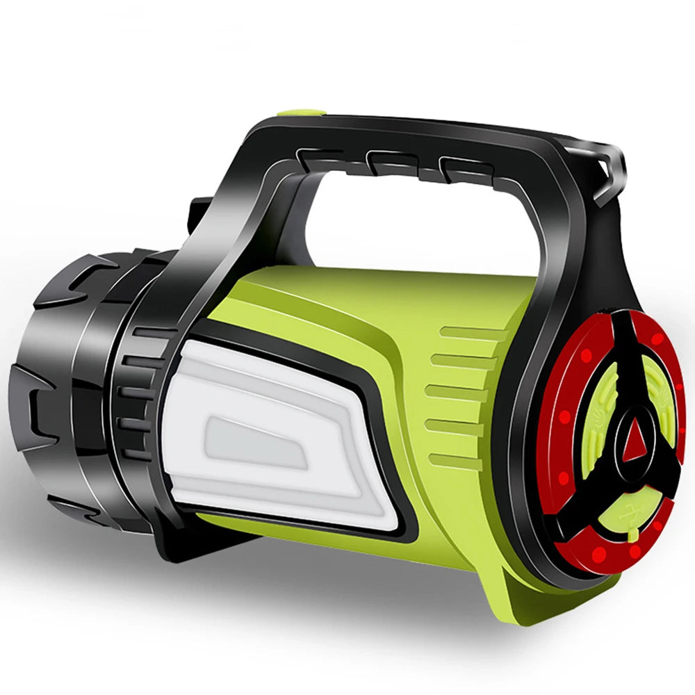 Super Bright USB Rechargeable Searchlight LED Flashlight Waterproof Ultra-Long Range Hand lamp Outdoor Hunting Fishing Light