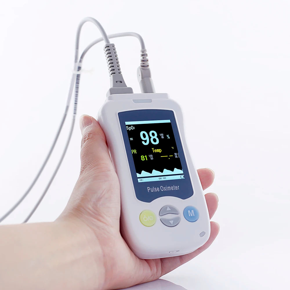 Portable Digital Handheld Pulse Oximeter Instrument and Multi-Parameter Vital Signs Monitor