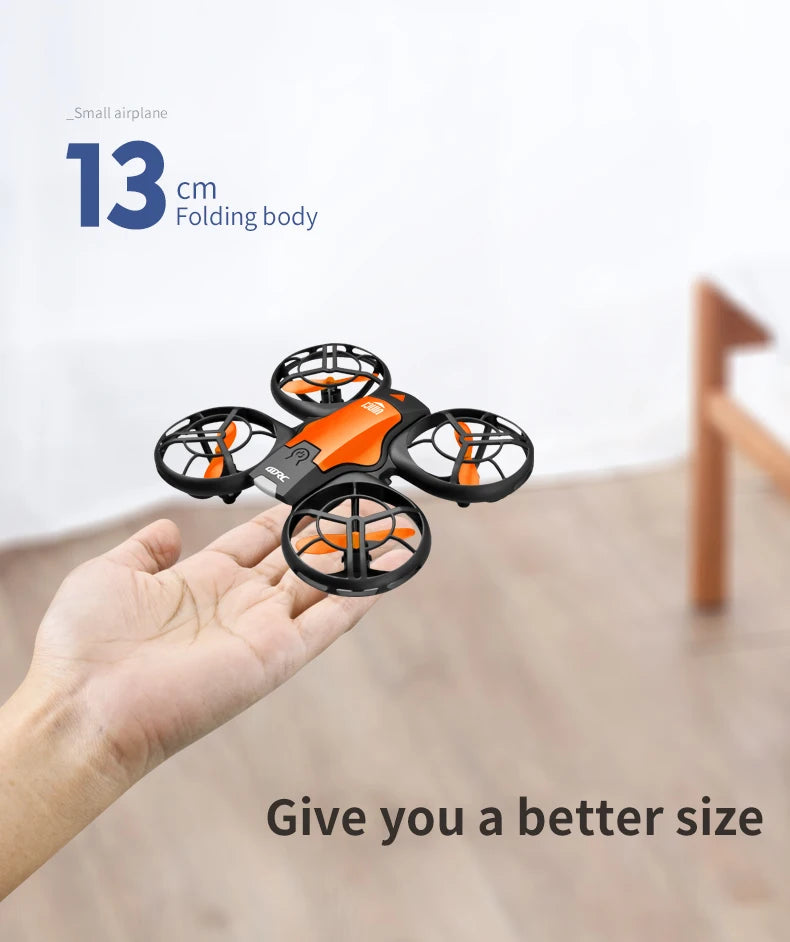 New V8 Mini Drone 4K 1080P HD Camera WiFi Fpv Air Pressure Altitude Hold Black Quadcopter RC Drone