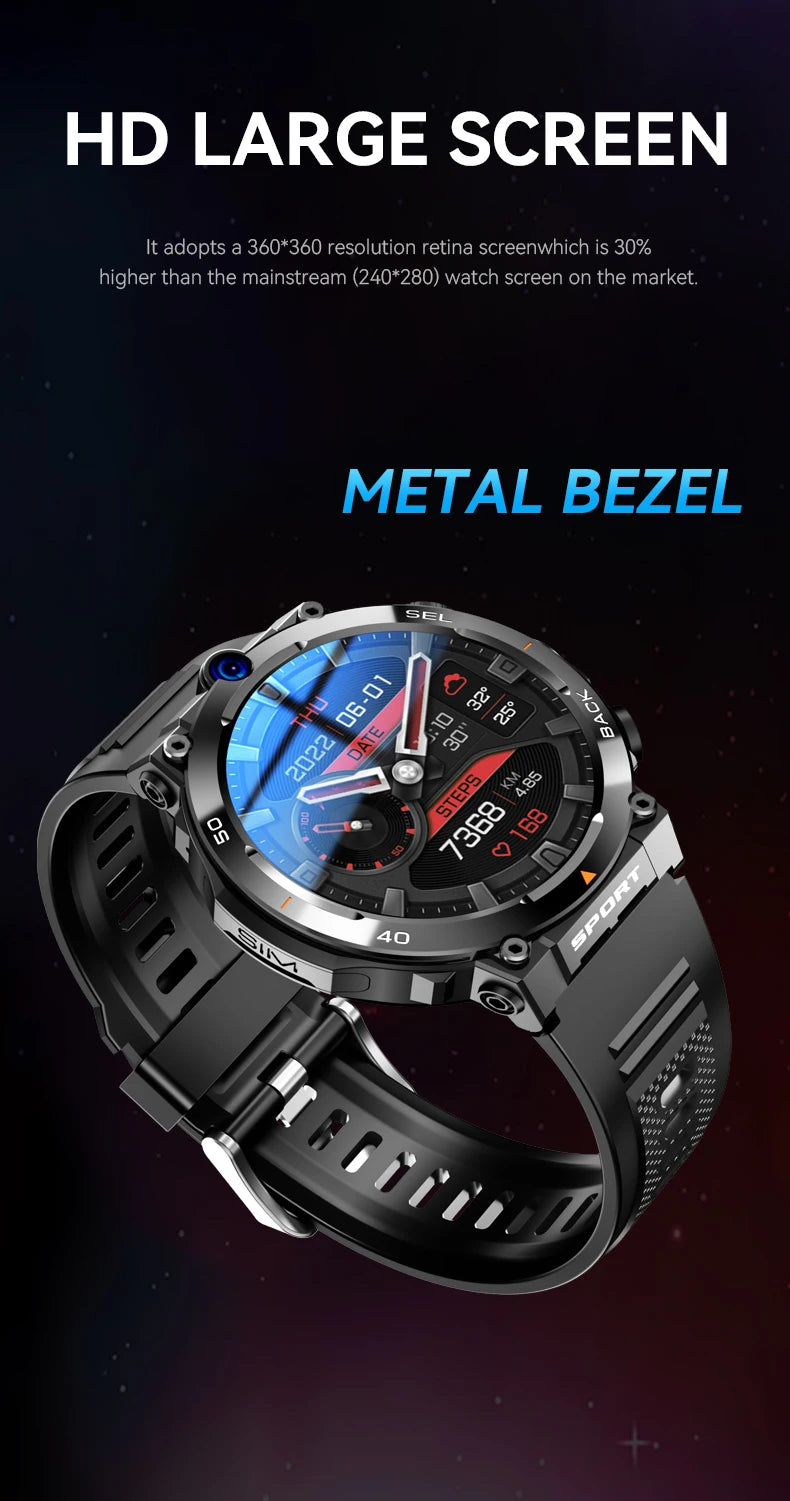 2024 4G 5G Smart Watch H10 WiFi GPS Dual Camera Video Call NFC 4+64GB 900MAH Battery Android Sport Smart Watch