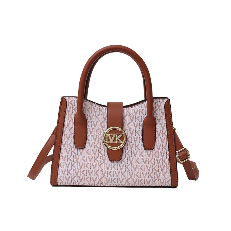 PU Material Women's Handbag, Multi-functional Portable Single-shoulder Bag, Zipper Closure, Leather Lining Bag 5071