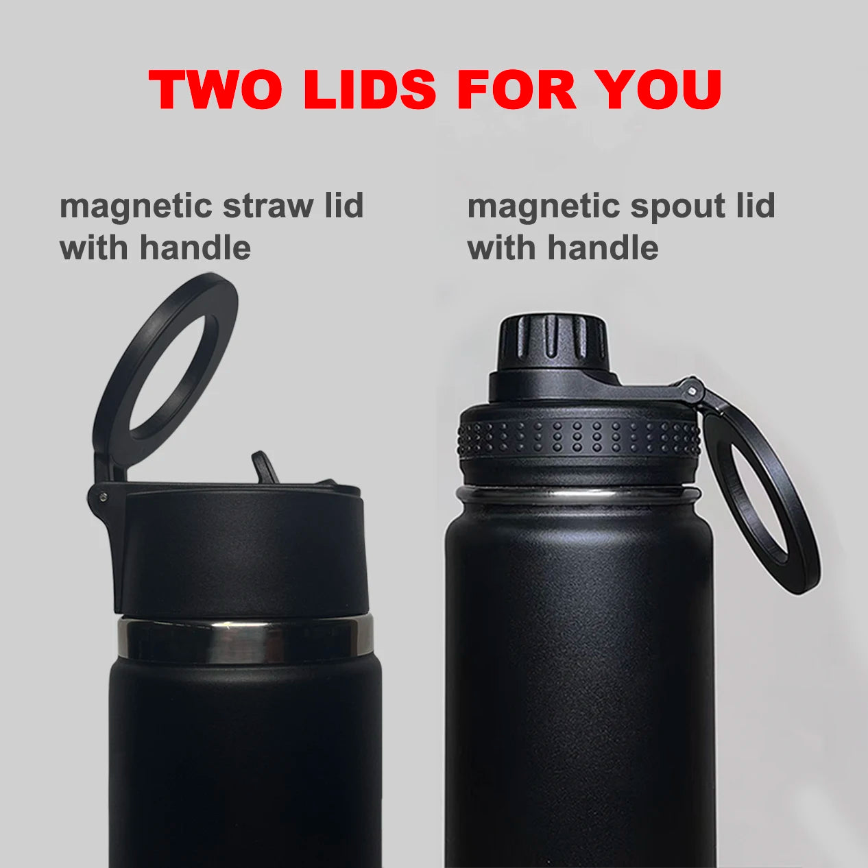 2024 Unique Magnet Water Bottle Design Logo Tripod Vacuum Thermos Flask Sports Magnet Water Bottle Phone Holder Travel Camping