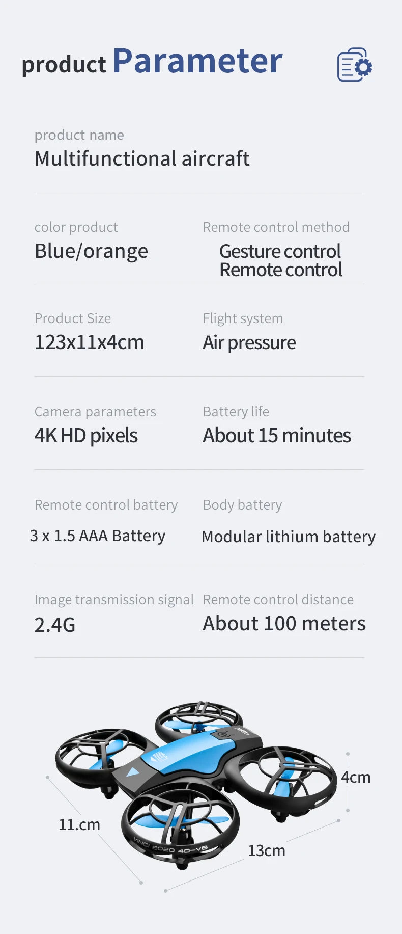 New V8 Mini Drone 4K 1080P HD Camera WiFi Fpv Air Pressure Altitude Hold Black Quadcopter RC Drone