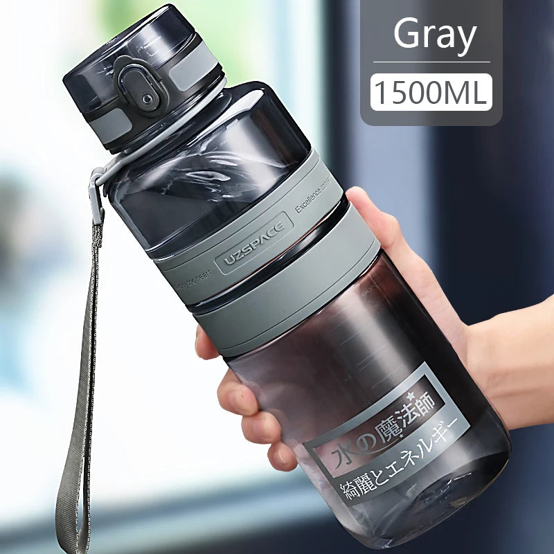 1.5/2L Sport Water Bottle Large capacity Portable leakproof Shaker Outdoor Fitness Bottle EcoFriendly Plastic Drinkware BPA Free