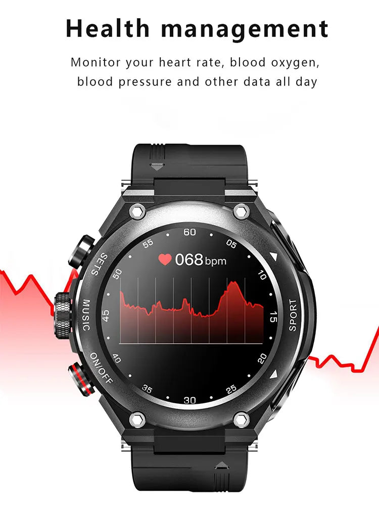 T92 Smart Watch with Earbuds 2-in-1 Music Player Heart Rate & Blood Pressure Monitor Waterproof IP67 Answer Calls with Earphones