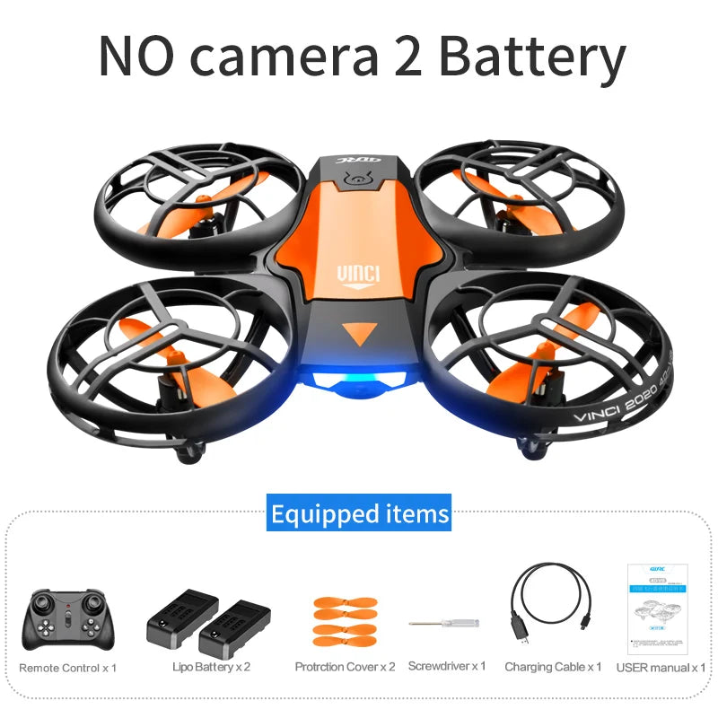 New V8 Mini Drone 4K 1080P HD Camera WiFi Fpv Air Pressure Altitude Hold Black Quadcopter RC Drone