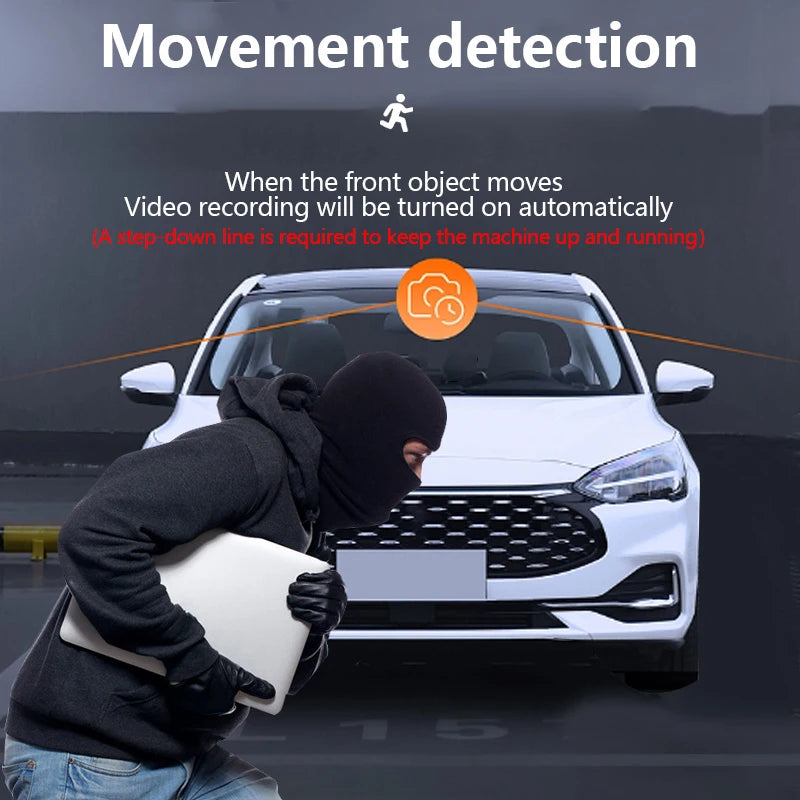Dual Lens Car Dash Camera with Full HD 1080P IPS Screen WIFI APP Control Function-Black Box Video Recorder in Black Color