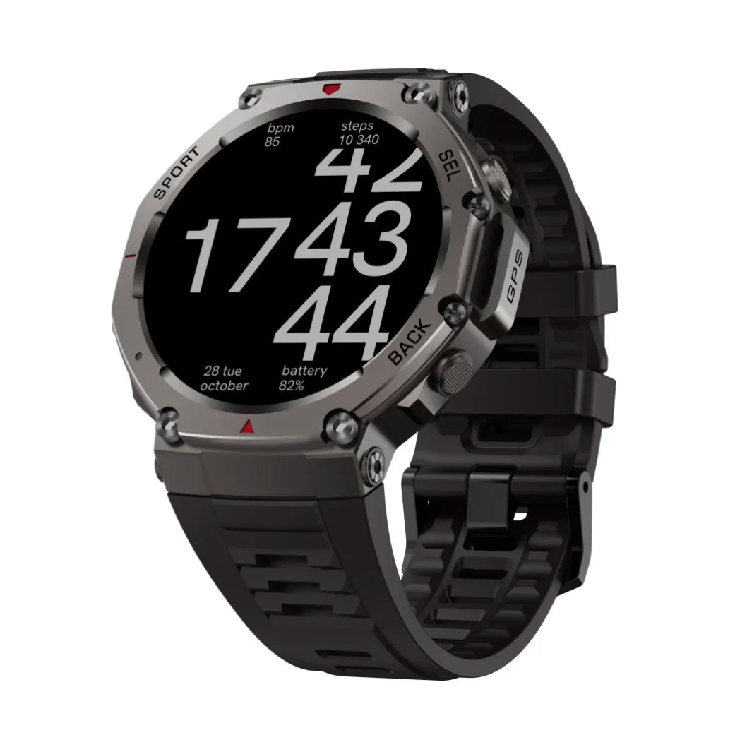 DM58 Round Smartwatch GPS Smart Watch for Men Waterproof 5ATM Water Sports Surfing, Diving, Paragliding, Swimming