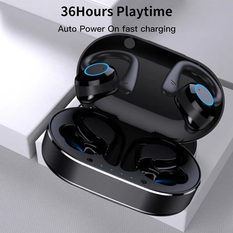 2025 Wireless Earbud YKK-Q23 BT 5.1 Ear Buds in Ear Hook Sports Headphone With Earhook Waterproof Touch Earphone Running Fitness