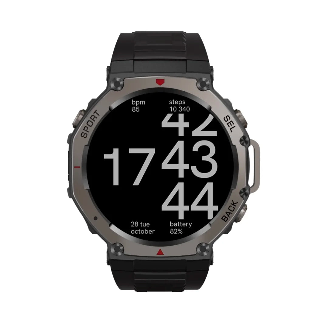 DM58 Round Smartwatch GPS Smart Watch for Men Waterproof 5ATM Water Sports Surfing, Diving, Paragliding, Swimming