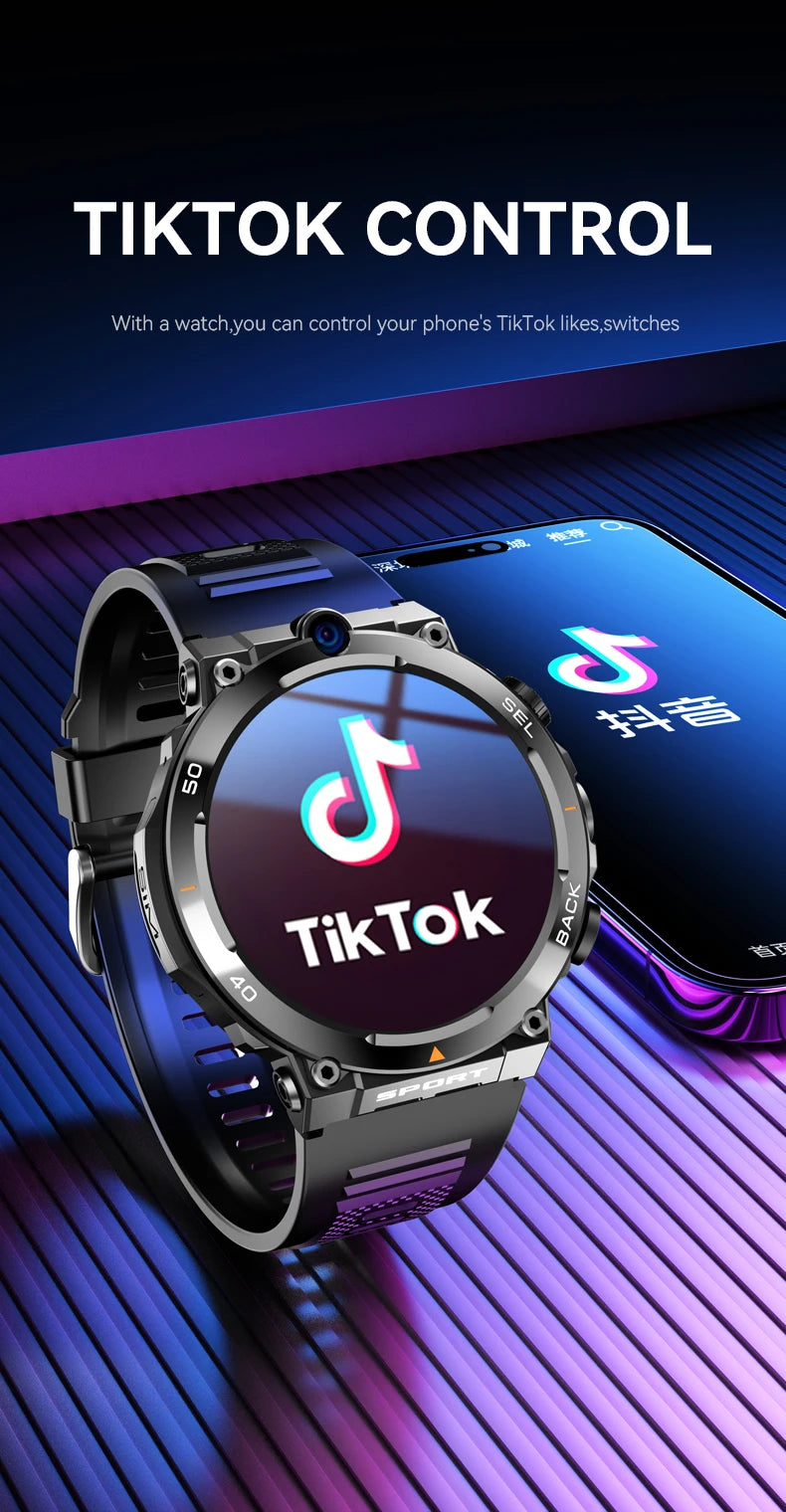 2024 4G 5G Smart Watch H10 WiFi GPS Dual Camera Video Call NFC 4+64GB 900MAH Battery Android Sport Smart Watch