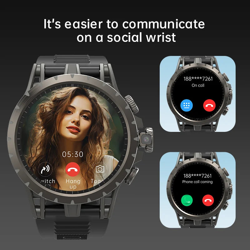 Reloj Inteligente Con Tarjeta Sim AMOLED 3+32GB Pago De Frecuencia Cardiaca SOS Admite NFC WIFI Q85 Reloj Inteligente 4g