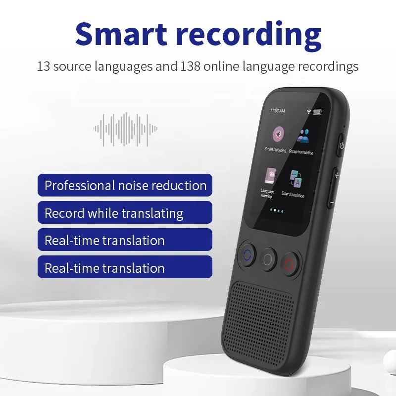 2025 NEW Portable Mini AI Translator Multi Languages Translation Device Intelligent Translator Machine Conferences Simultaneous
