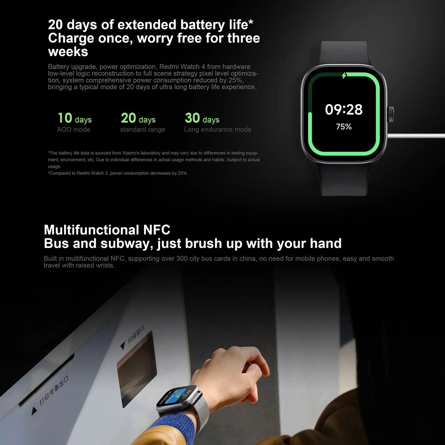 New Design Redmi Watch 4 Smartwatch 1.97'' AMOLED Display Support BT Voice Call Ultra Long 18 Days Battery Life for Xiaomi