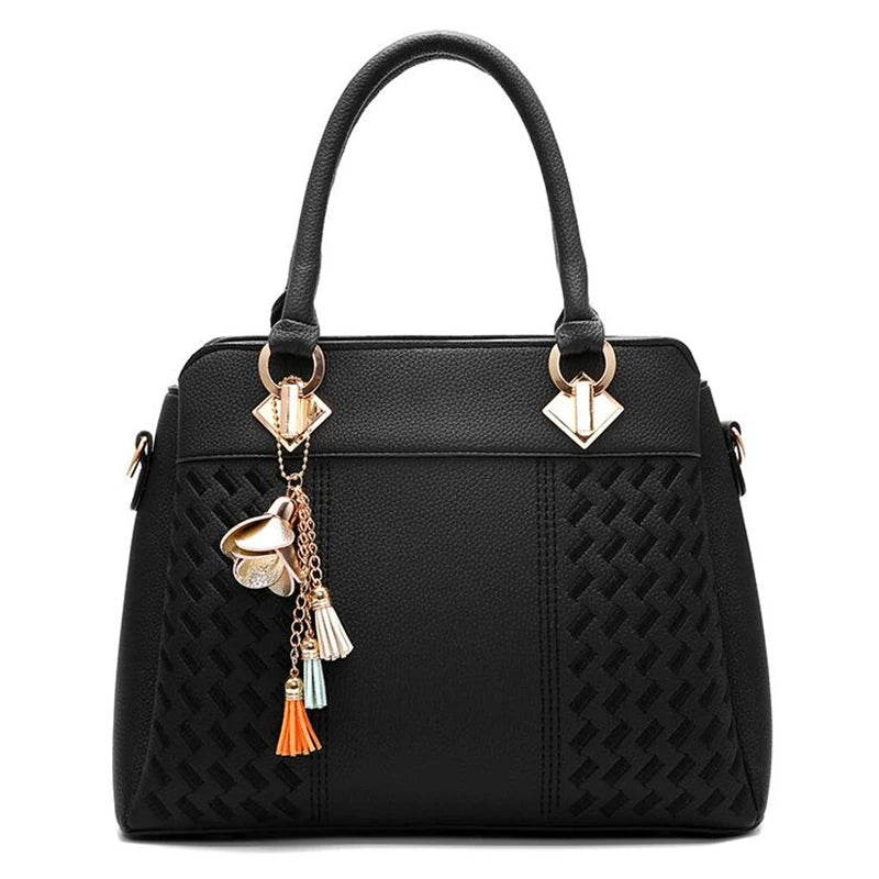 Gusure Luxury Handbag Women Crossbody Bag with Tassel hanging Large Capacity Female Shoulder Bags Embroidery Tote bag