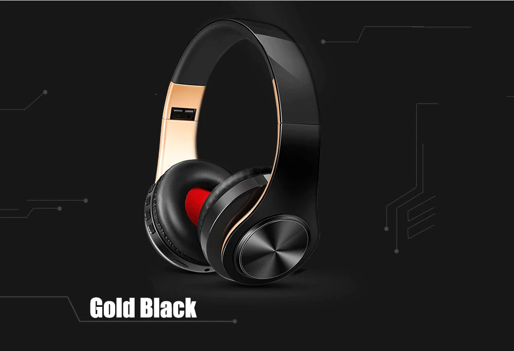 2025 New Bluetooth Wireless Stereo Headphones Earphone Headset with FM TF Card Slot And Built-in MIC for MP3 PC iPod Cell Phone