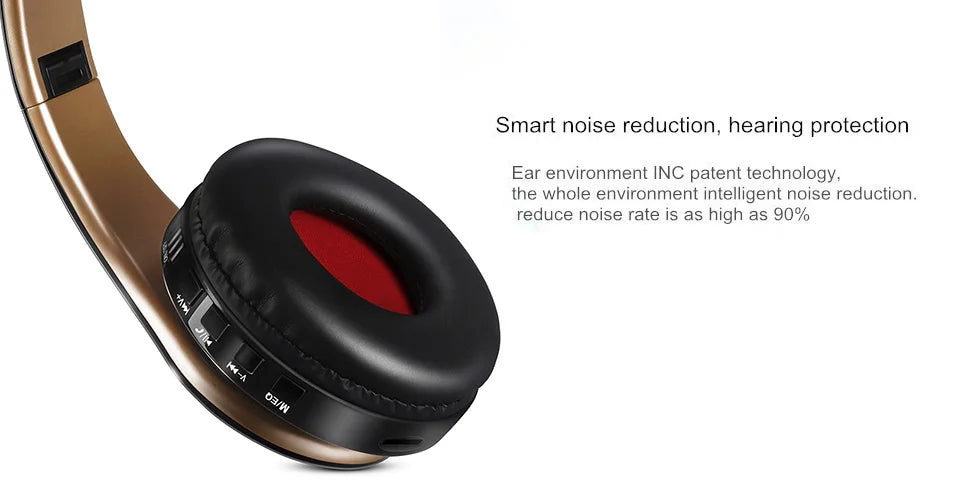 2025 New Bluetooth Wireless Stereo Headphones Earphone Headset with FM TF Card Slot And Built-in MIC for MP3 PC iPod Cell Phone