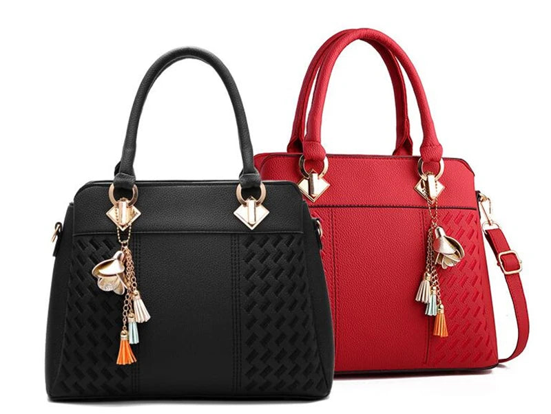 Gusure Luxury Handbag Women Crossbody Bag with Tassel hanging Large Capacity Female Shoulder Bags Embroidery Tote bag