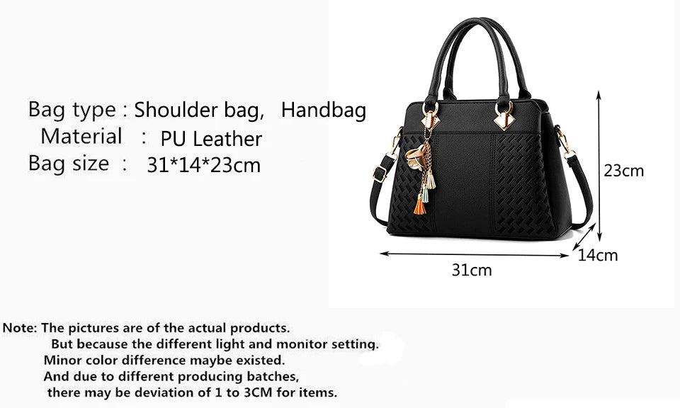 Gusure Luxury Handbag Women Crossbody Bag with Tassel hanging Large Capacity Female Shoulder Bags Embroidery Tote bag