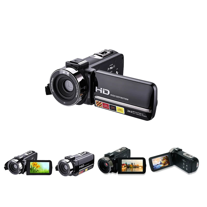 Popular Professional HDV Night Vision Recorder Camcorder Full hd 1080p 24mp Remote Control Mini Camera Digital Video Camera