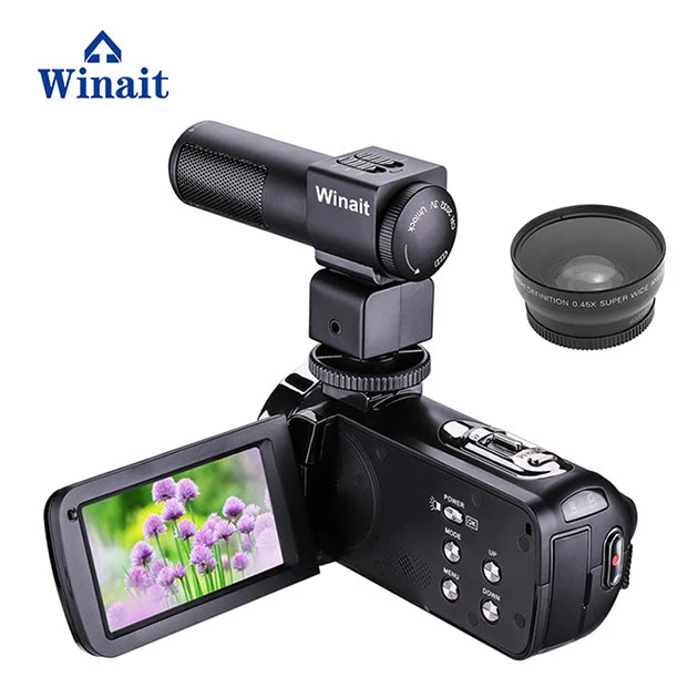Popular Professional HDV Night Vision Recorder Camcorder Full hd 1080p 24mp Remote Control Mini Camera Digital Video Camera