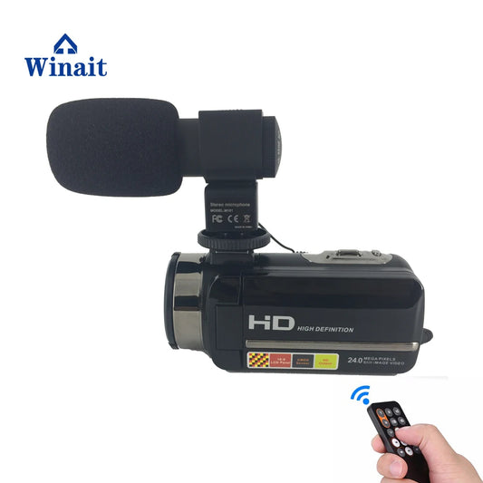 Popular Professional HDV Night Vision Recorder Camcorder Full hd 1080p 24mp Remote Control Mini Camera Digital Video Camera