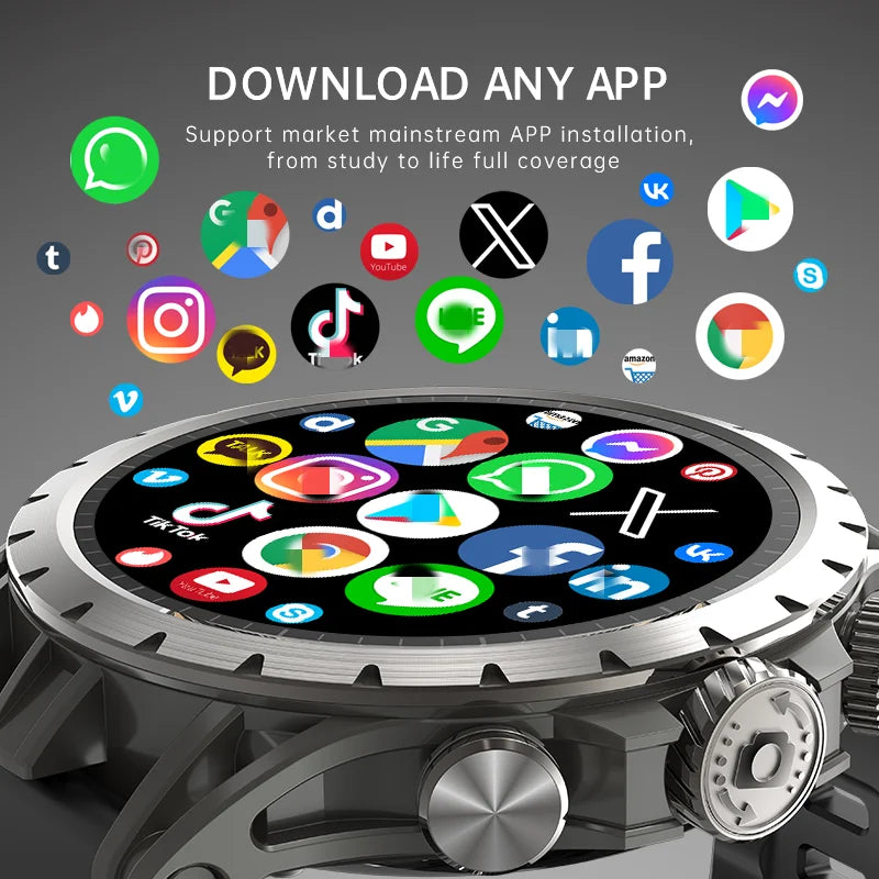 Reloj Inteligente Con Tarjeta Sim AMOLED 3+32GB Pago De Frecuencia Cardiaca SOS Admite NFC WIFI Q85 Reloj Inteligente 4g