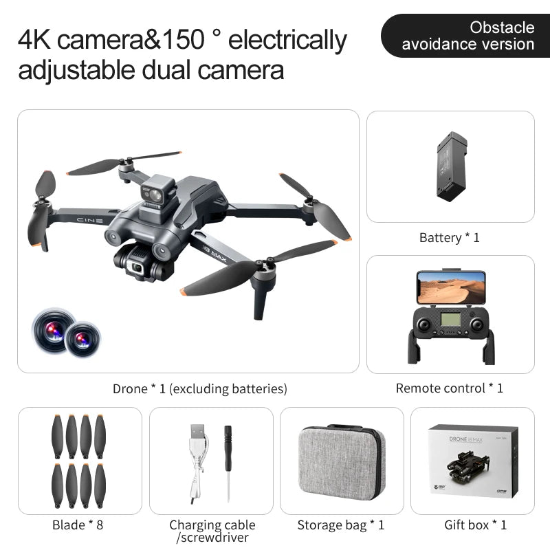 I8 Max Drone 4k Hd Aerial Camera GPS Positioning and Obstacle Avoidance Brushless Gimbal Optical Flow I8 MAX Drone