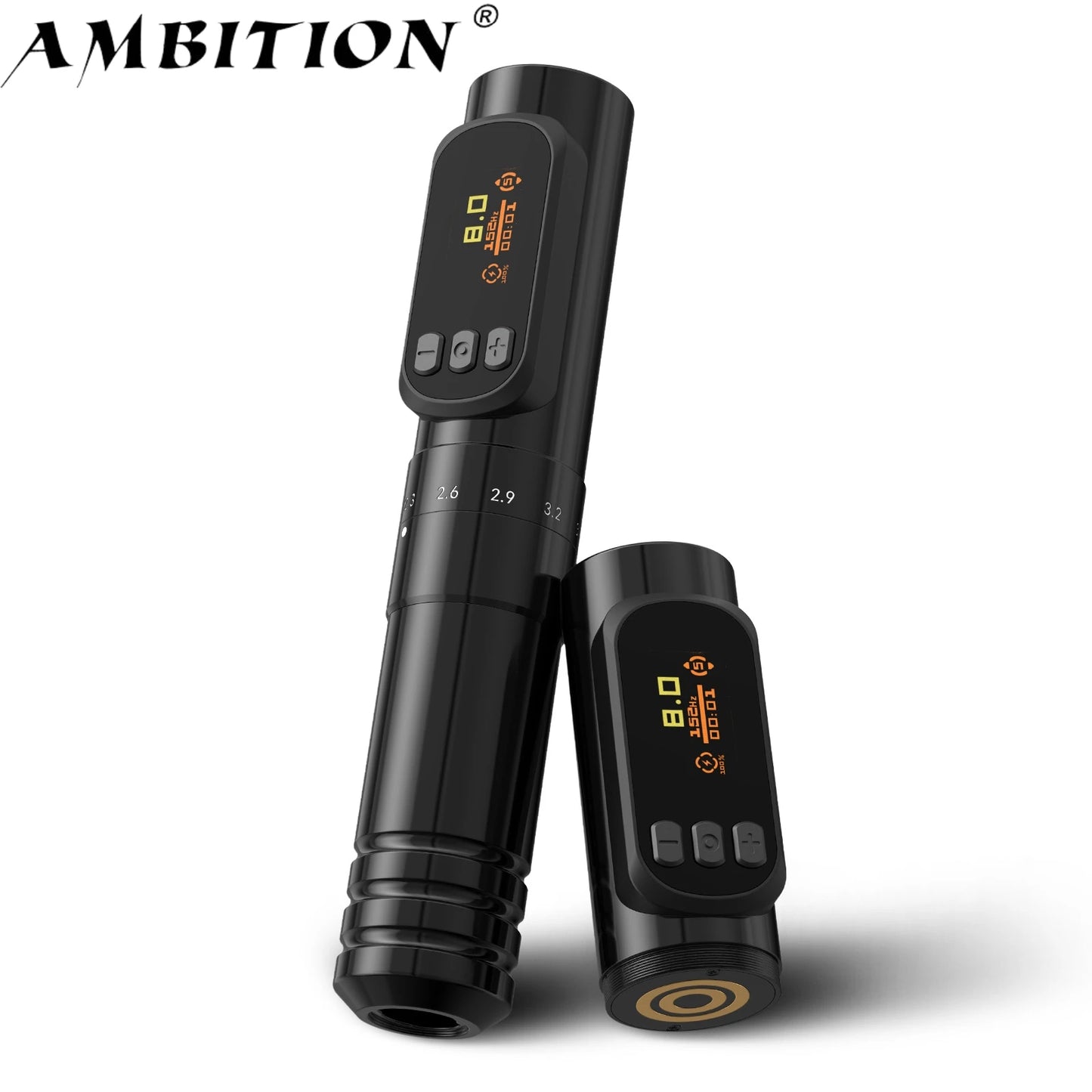 Ambition V1mini 2.0-3.5mm Adjustable Stroke Wireless Permanent Makeup Tattoo Pen Machine for Eyebrow Eyeliner Lip with 2 Battery