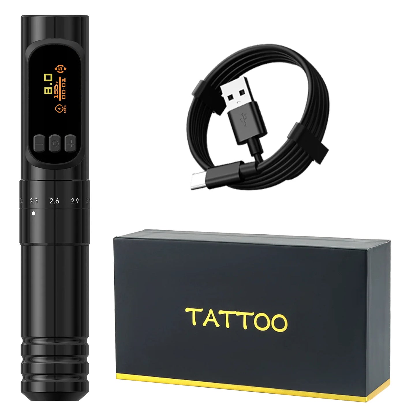 Ambition V1mini 2.0-3.5mm Adjustable Stroke Wireless Permanent Makeup Tattoo Pen Machine for Eyebrow Eyeliner Lip with 2 Battery