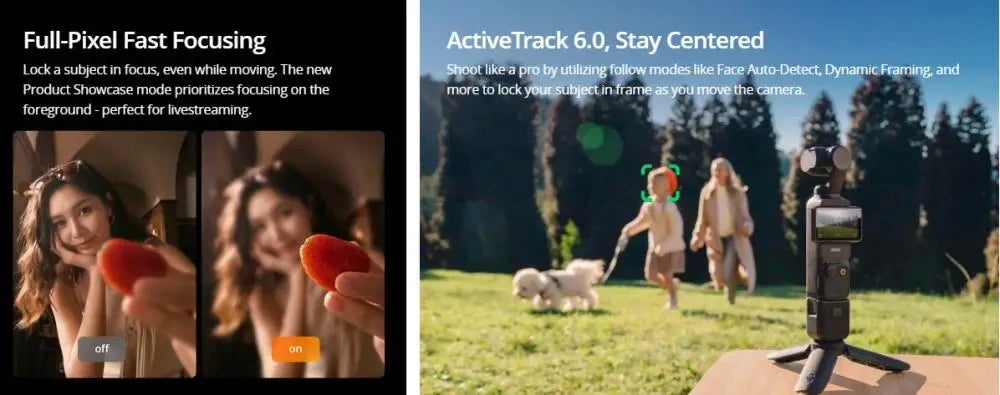 DJI Osmo Pocket 3 Creator Combo Pocket Sized 3-axis Stabilized Handheld Camera Hdr Video Stereo Recording