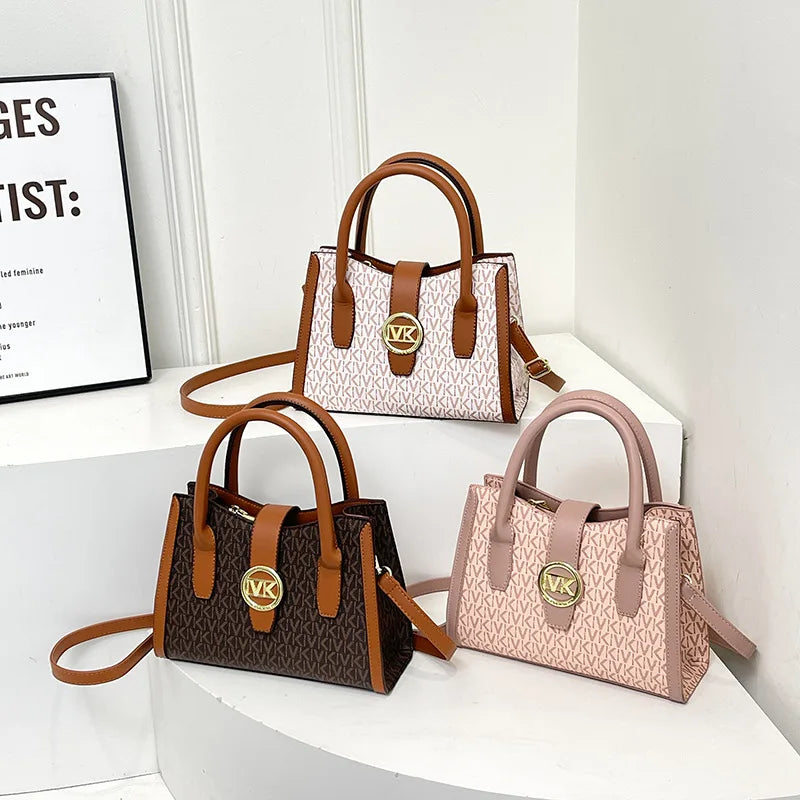 PU Material Women's Handbag, Multi-functional Portable Single-shoulder Bag, Zipper Closure, Leather Lining Bag 5071
