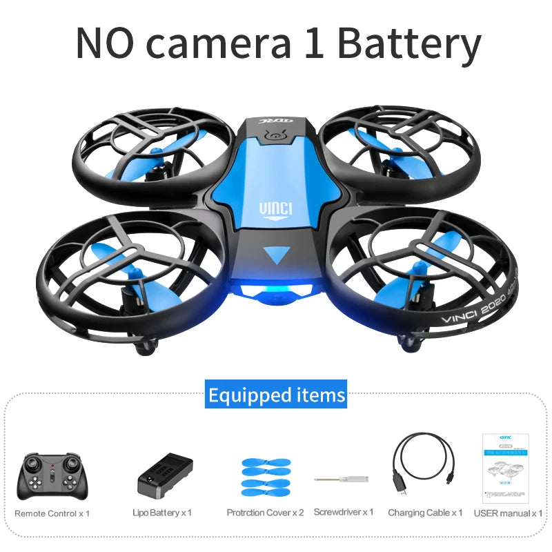 New V8 Mini Drone 4K 1080P HD Camera WiFi Fpv Air Pressure Altitude Hold Black Quadcopter RC Drone