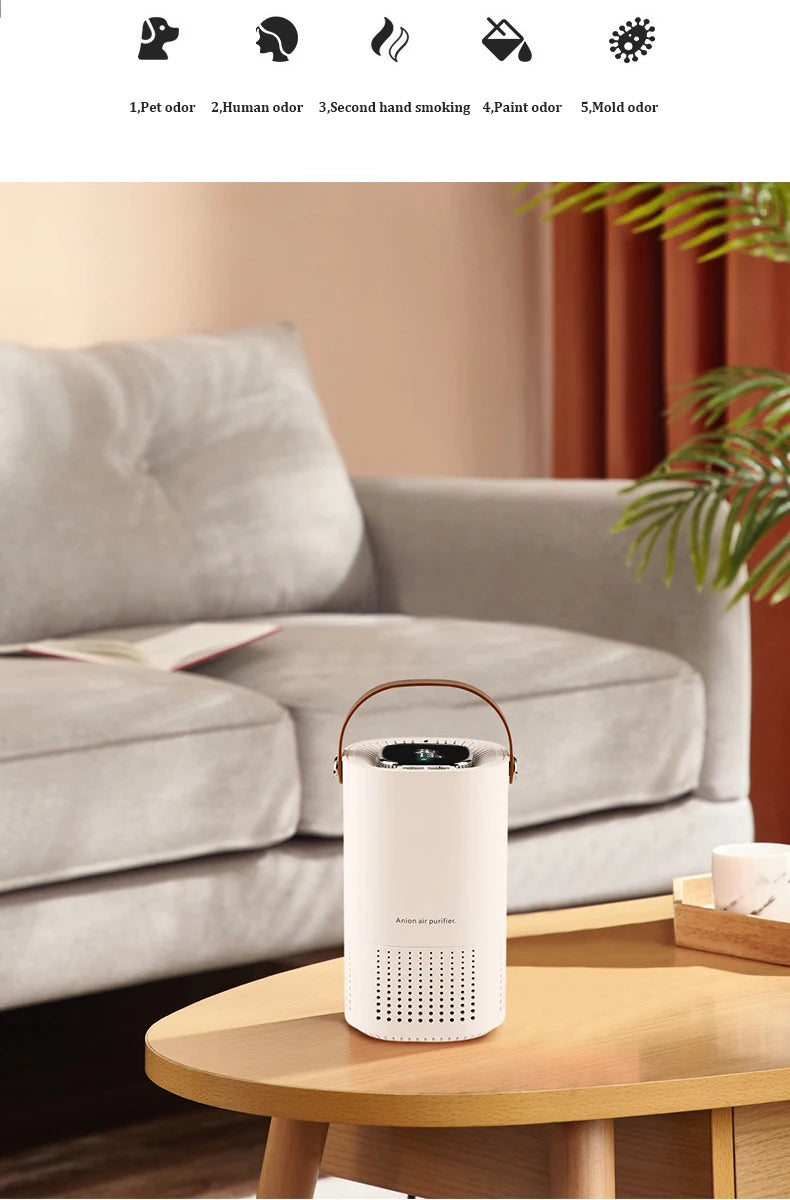 Portable Air Purifier Smoke in Duct Pet Air Purifier 2024 New Hot Air Purifiers for Bedroom Home Car