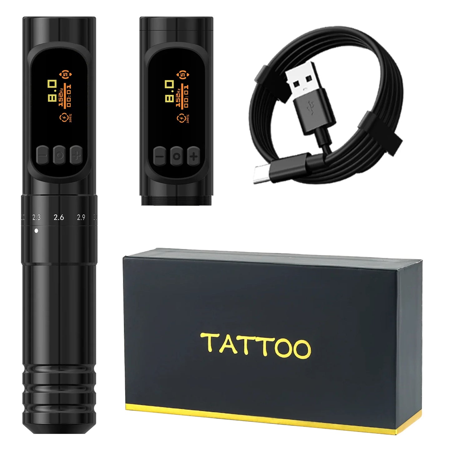 Ambition V1mini 2.0-3.5mm Adjustable Stroke Wireless Permanent Makeup Tattoo Pen Machine for Eyebrow Eyeliner Lip with 2 Battery