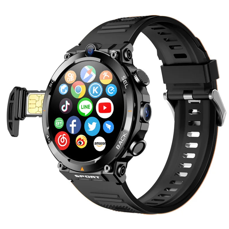 2024 4G 5G Smart Watch H10 WiFi GPS Dual Camera Video Call NFC 4+64GB 900MAH Battery Android Sport Smart Watch