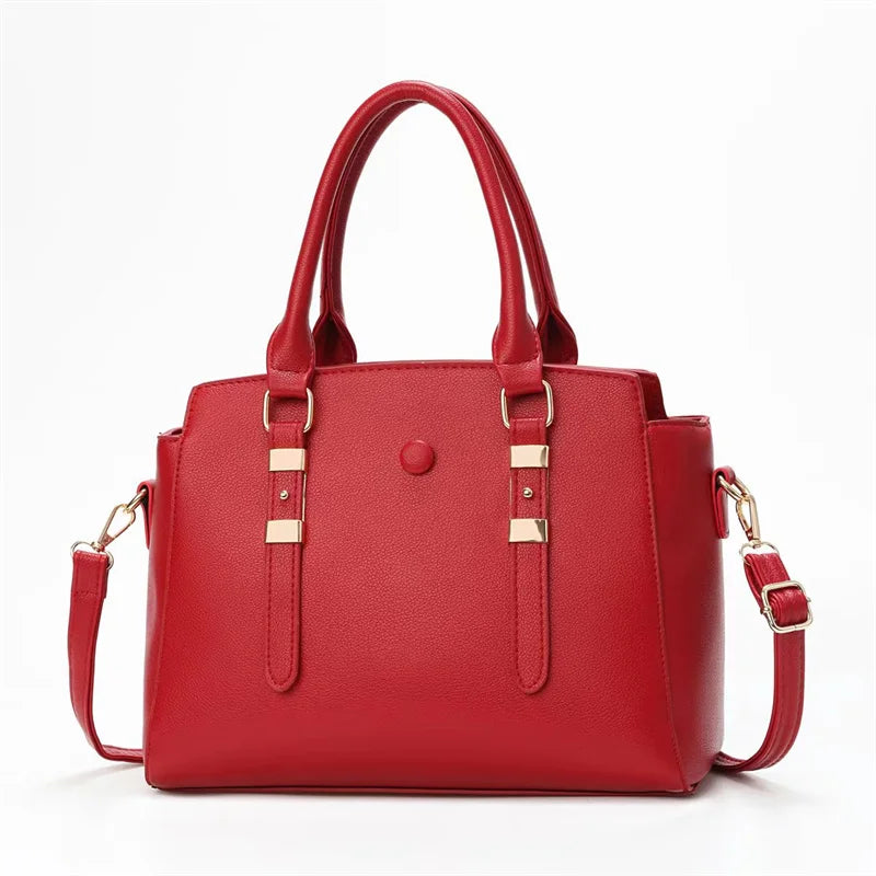 2024 New Women's Large-Capacity Retro Leisure Bag Casual Tote Oblique Straddle One-Shoulder Handbag Zipper Pure Color Simple