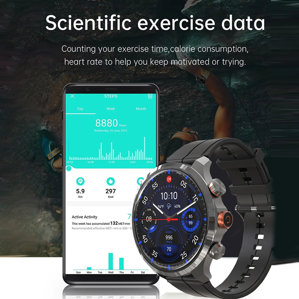 Newest Camera Video Call Gps Smart Watch Sport Men Sim Card Android Phone Smartwatch With 2Gb Ram+16Gb Rom (Ddr3)