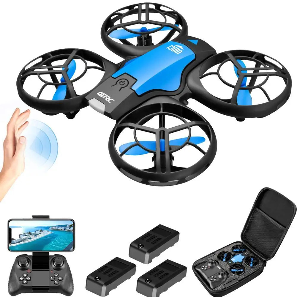 New V8 Mini Drone 4K 1080P HD Camera WiFi Fpv Air Pressure Altitude Hold Black Quadcopter RC Drone