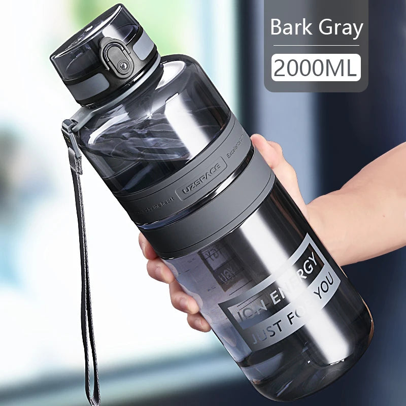 1.5/2L Sport Water Bottle Large capacity Portable leakproof Shaker Outdoor Fitness Bottle EcoFriendly Plastic Drinkware BPA Free