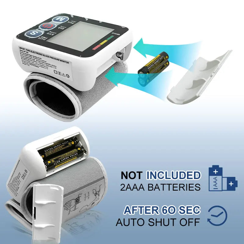 Rechargeable Wrist BP Monitor 24 Hour Blood Pressure Monitor