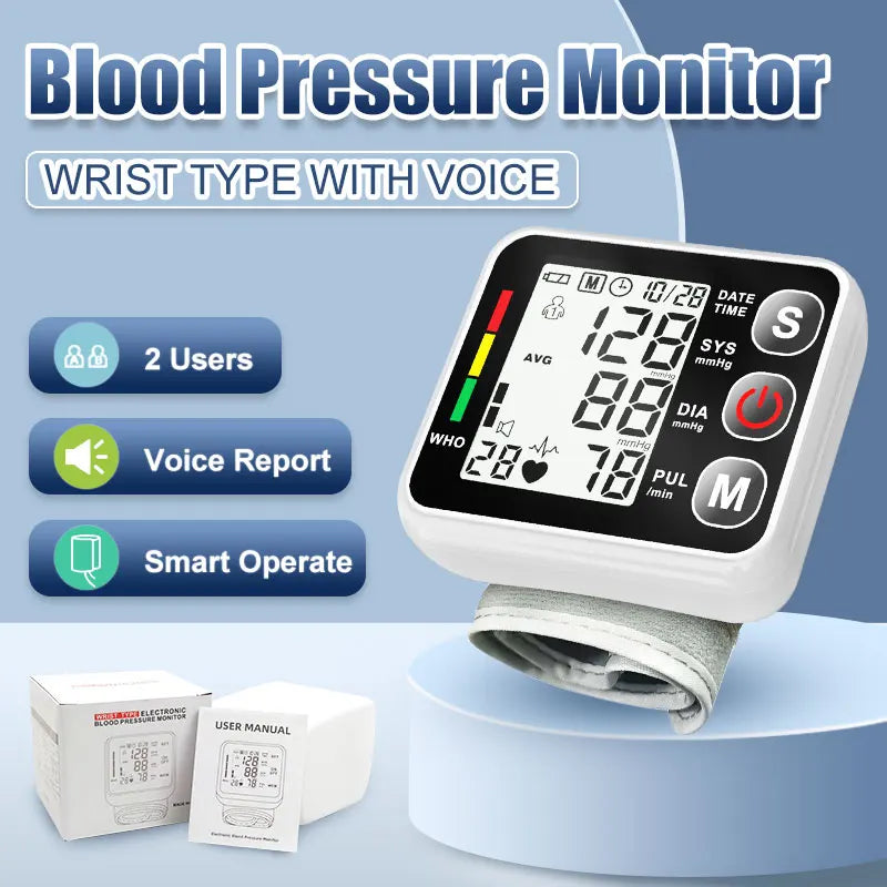 Rechargeable Wrist BP Monitor 24 Hour Blood Pressure Monitor