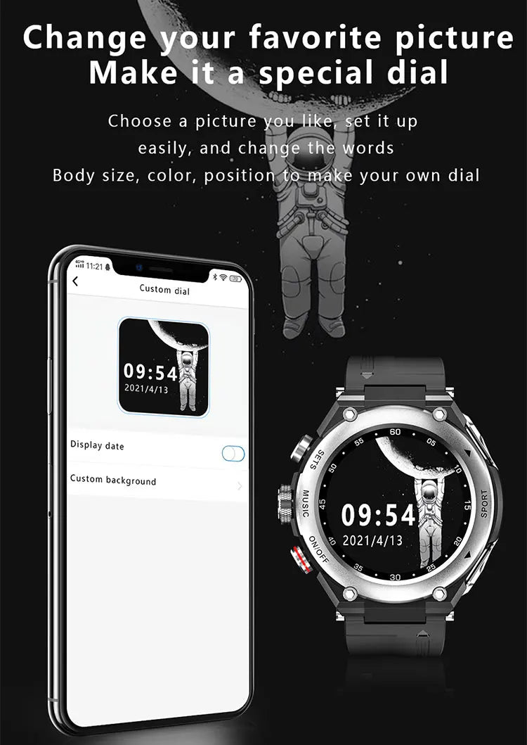 T92 Smart Watch with Earbuds 2-in-1 Music Player Heart Rate & Blood Pressure Monitor Waterproof IP67 Answer Calls with Earphones