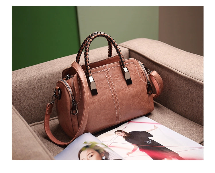 Fashion Large Capacity Shoulder Leather Women Bag