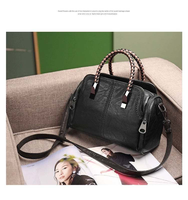 Fashion Large Capacity Shoulder Leather Women Bag
