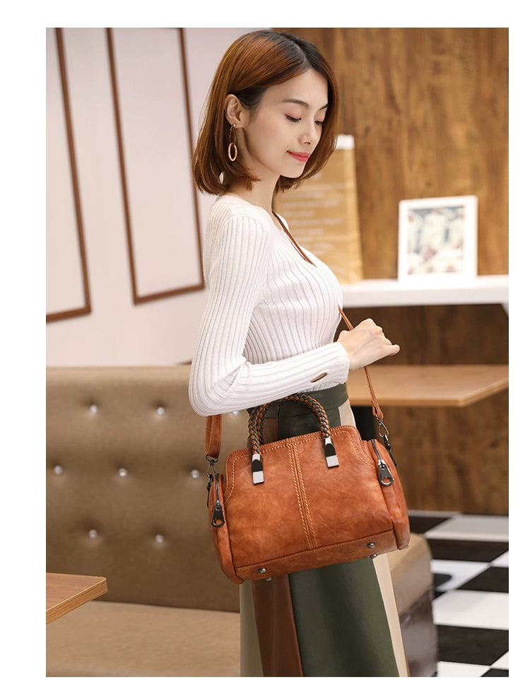 Fashion Large Capacity Shoulder Leather Women Bag