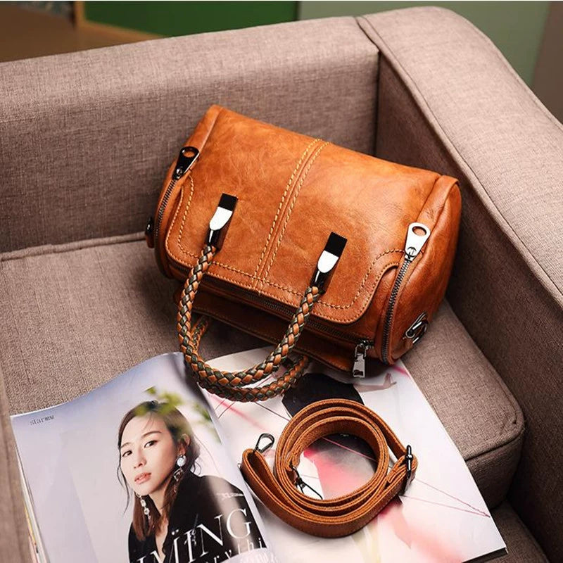 Fashion Large Capacity Shoulder Leather Women Bag