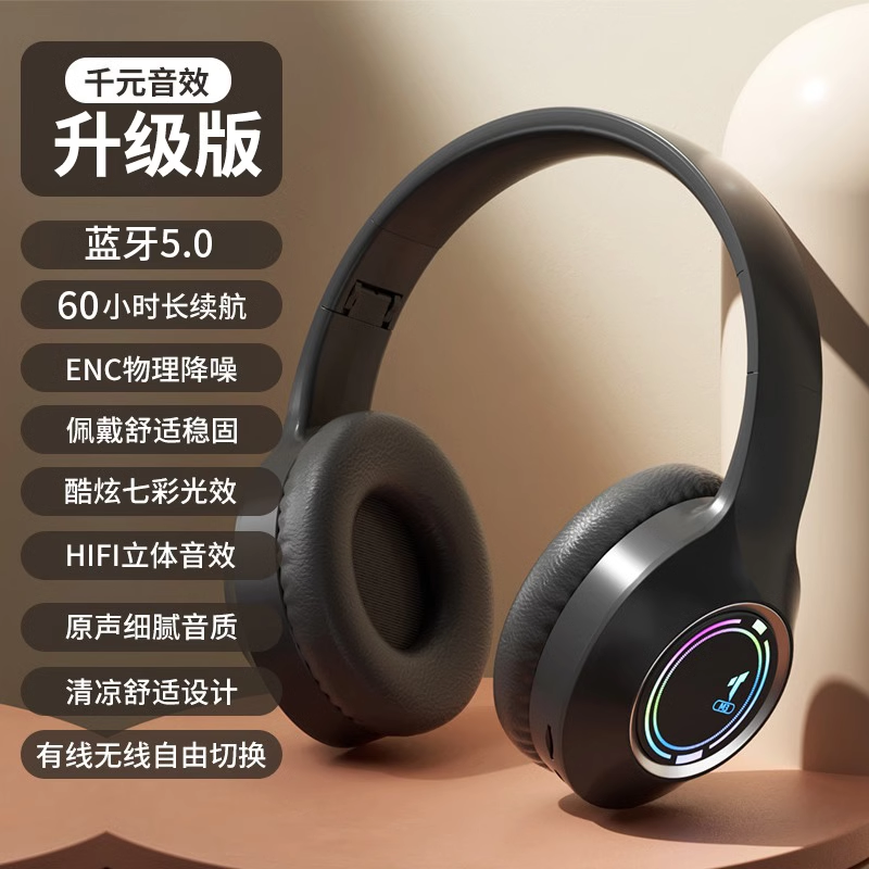 2025 Computer Head-Mounted Wireless Bluetooth Headset New Arrival Mobile Phone Wired Noise-Canceling Headset Specially for Gaming